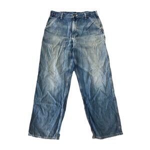 Vintage Y2K Carhartt Carpenter Jeans 34x31 Faded Light Wash